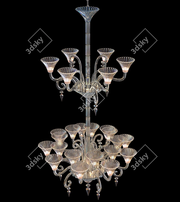 Mille Nuits Crystal Chandelier 24L 3D model image 2