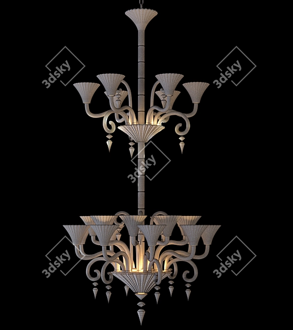 Mille Nuits Crystal Chandelier 24L 3D model image 3