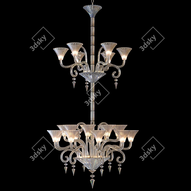 Mille Nuits Crystal Chandelier 24L 3D model image 4