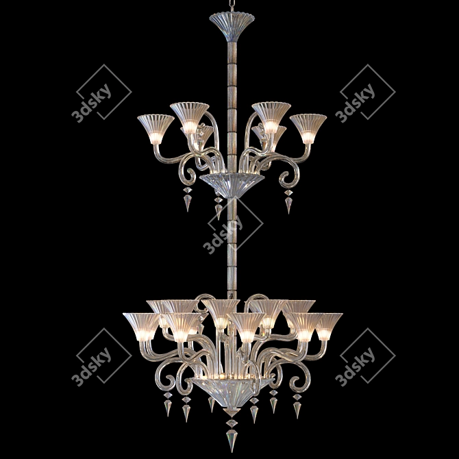 Mille Nuits Crystal Chandelier 24L 3D model image 5