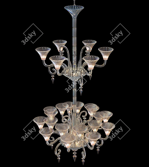 Mille Nuits Crystal Chandelier 24L 3D model image 7