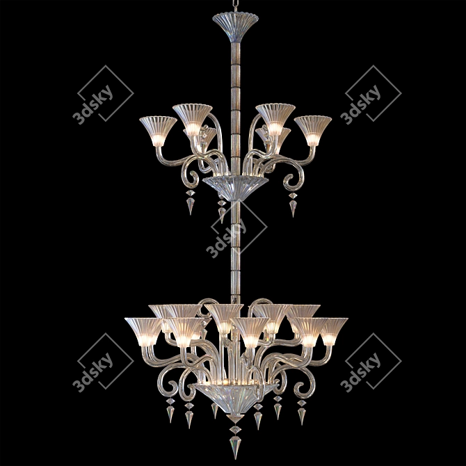 Mille Nuits Crystal Chandelier 24L 3D model image 9