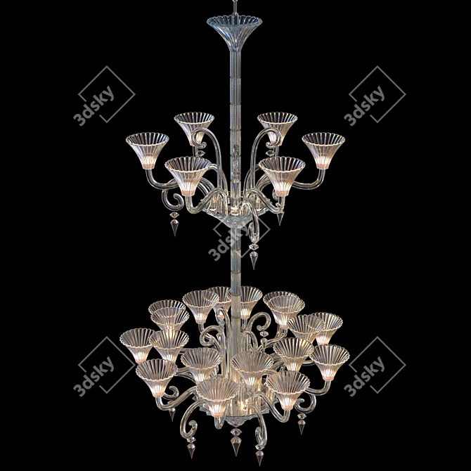 Mille Nuits Crystal Chandelier 24L 3D model image 10