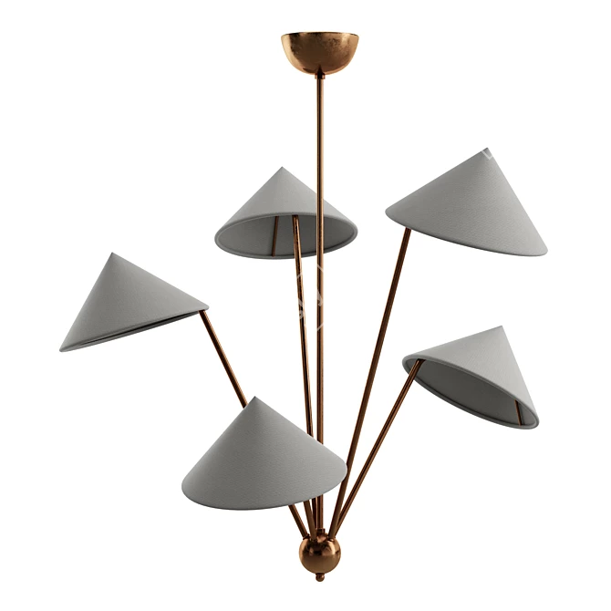 Amber Lewis Mantis Chandelier: Retro-Modern 3D model image 1