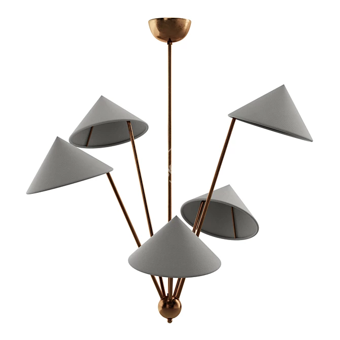 Amber Lewis Mantis Chandelier: Retro-Modern 3D model image 3