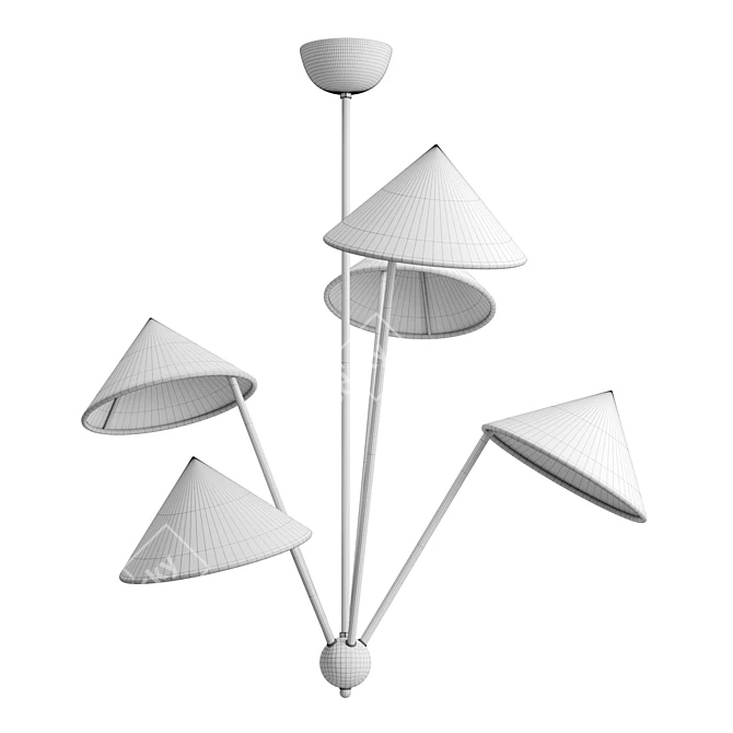 Amber Lewis Mantis Chandelier: Retro-Modern 3D model image 6