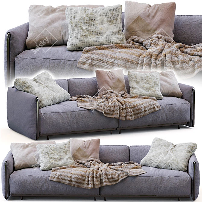 Contemporary Edmond Flexform Sofa 3D model image 1