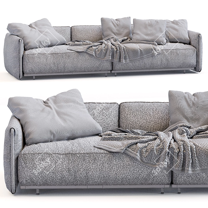 Contemporary Edmond Flexform Sofa 3D model image 4