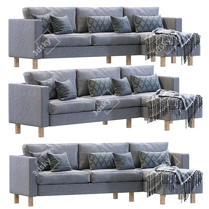 Stylish Karlstad IKEA Sofa Model 3D model image 4