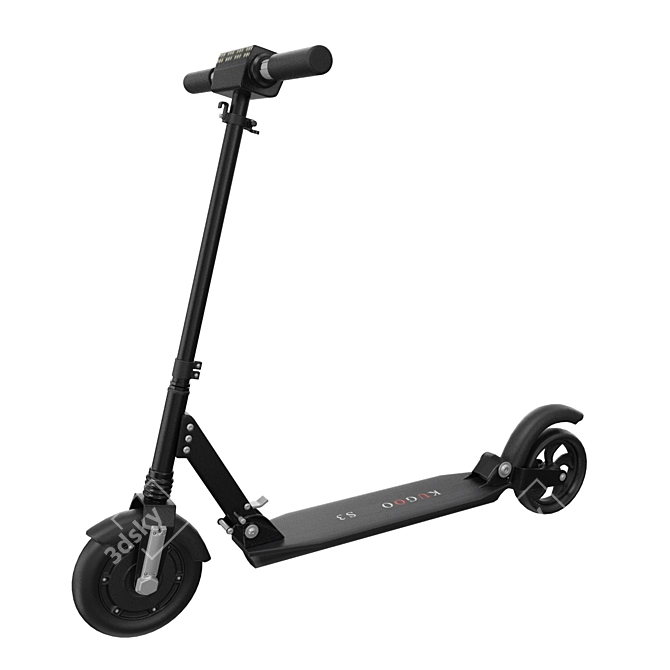 High-Res Electric Kick Scooter 3D model image 1