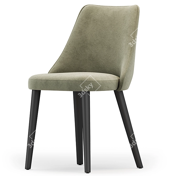 Elegant Moro Dining Chair 3D model image 3