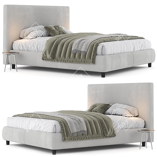 Ikea Dunvik 3D Bed Model 3D model image 2