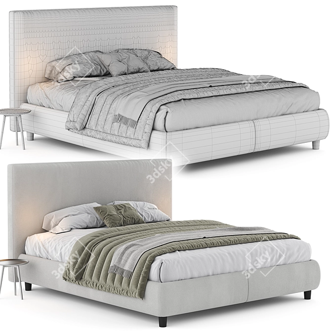 Ikea Dunvik 3D Bed Model 3D model image 3