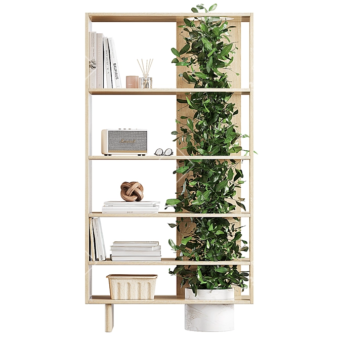 Asteroid Decor Bookcase 190cm 3D model image 2