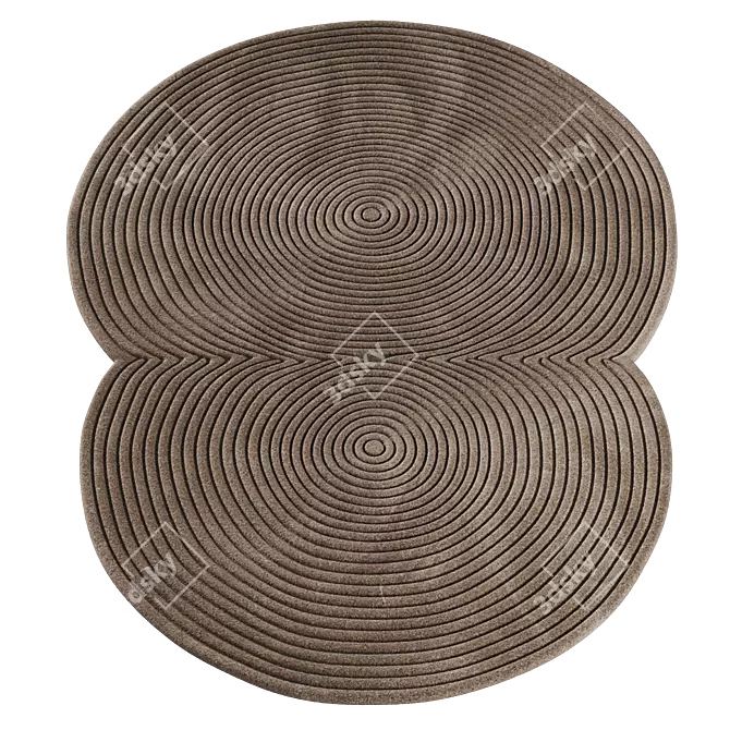 Bolia Zen Rounded Rugs 3D model image 3