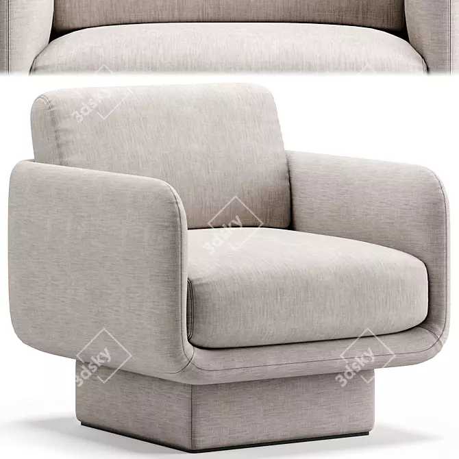 Lilas Armchair: Modern Italian Design 3D model image 6
