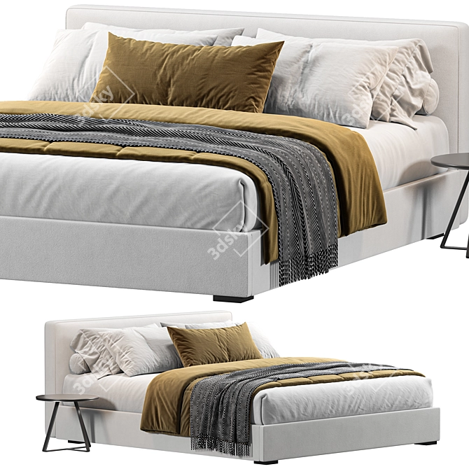 RH Modena Bed 3D Model 3D model image 1