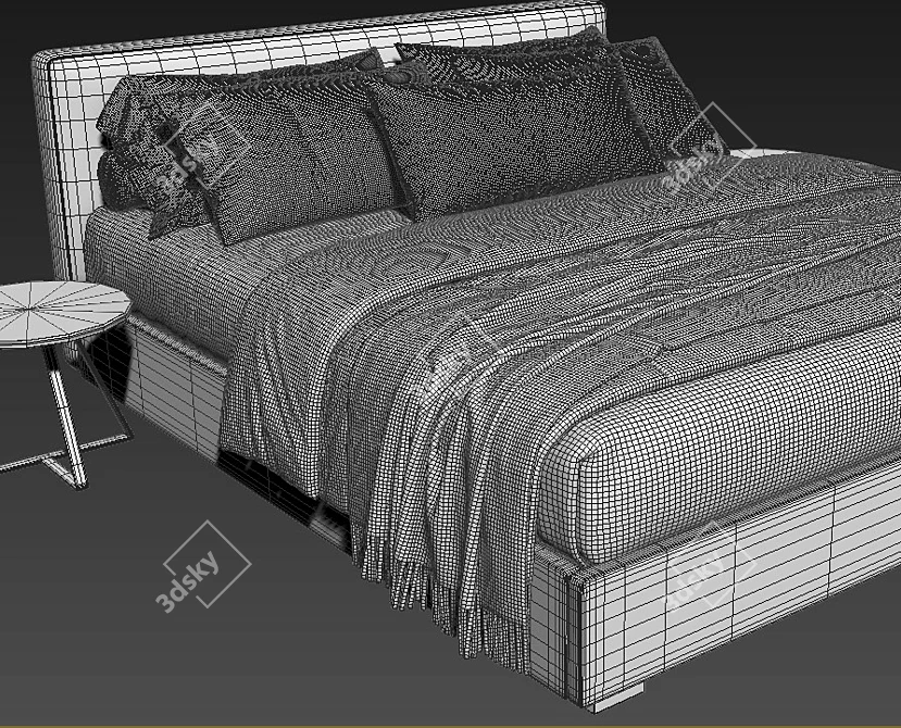 RH Modena Bed 3D Model 3D model image 4