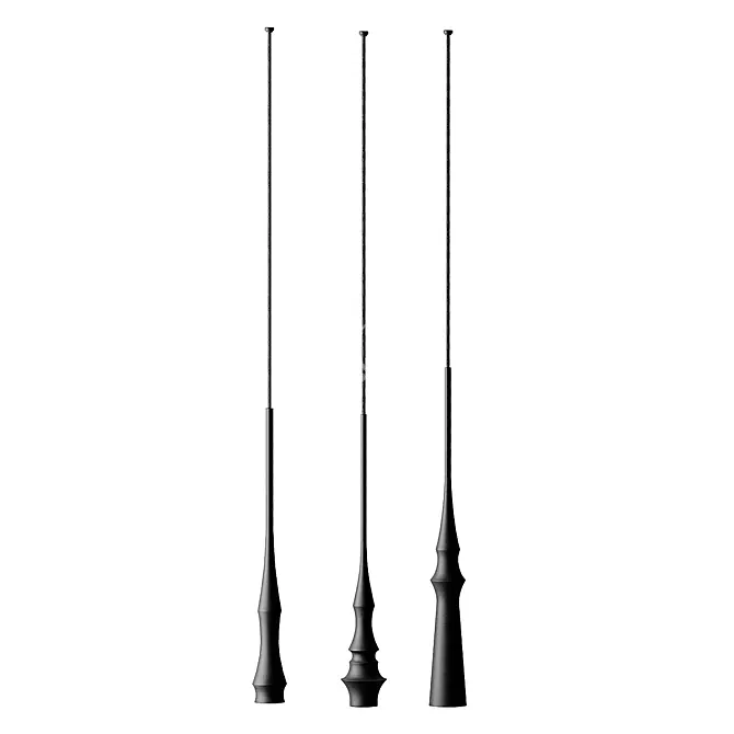 Elegant Slend Pendant Light by Bover 3D model image 4