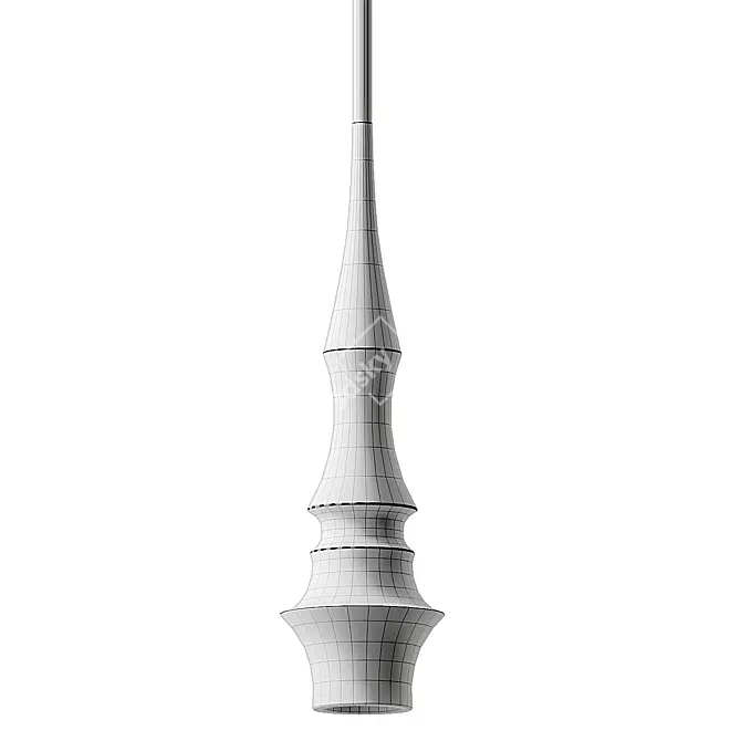 Elegant Slend Pendant Light by Bover 3D model image 5