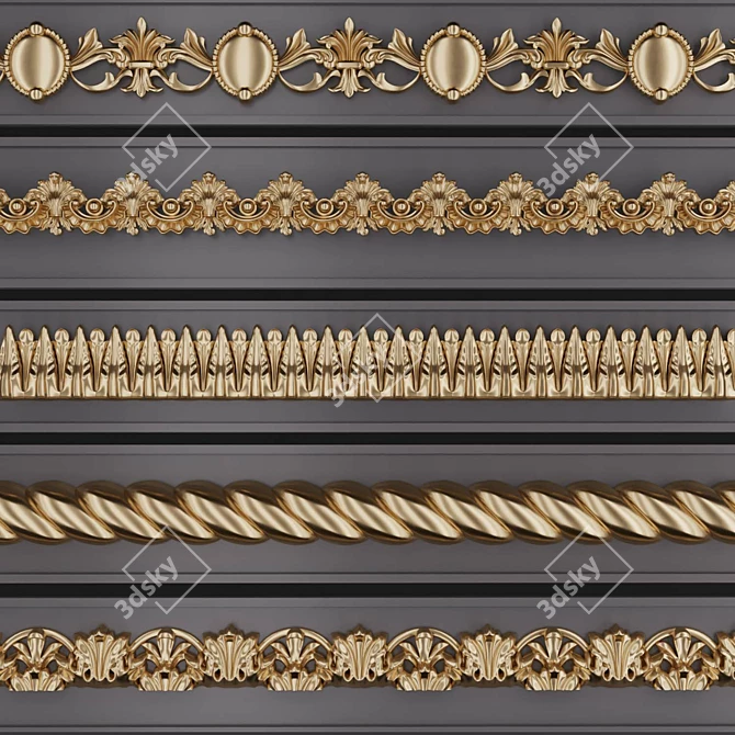 3D Trim Ornaments Pack - Preview Included 3D model image 1