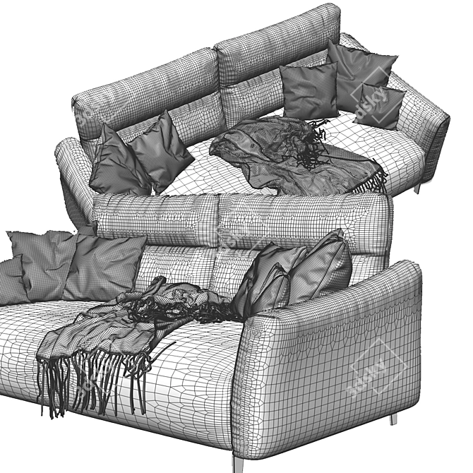 Contemporary Rosini MADRID Furniture Collection 3D model image 5