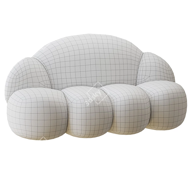Sleek Cloud Sofa Bed 3D model image 2
