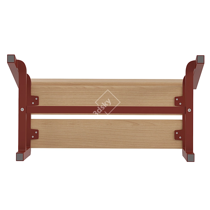 YPPERLIG Children's Bench, Dark Beech 3D model image 5