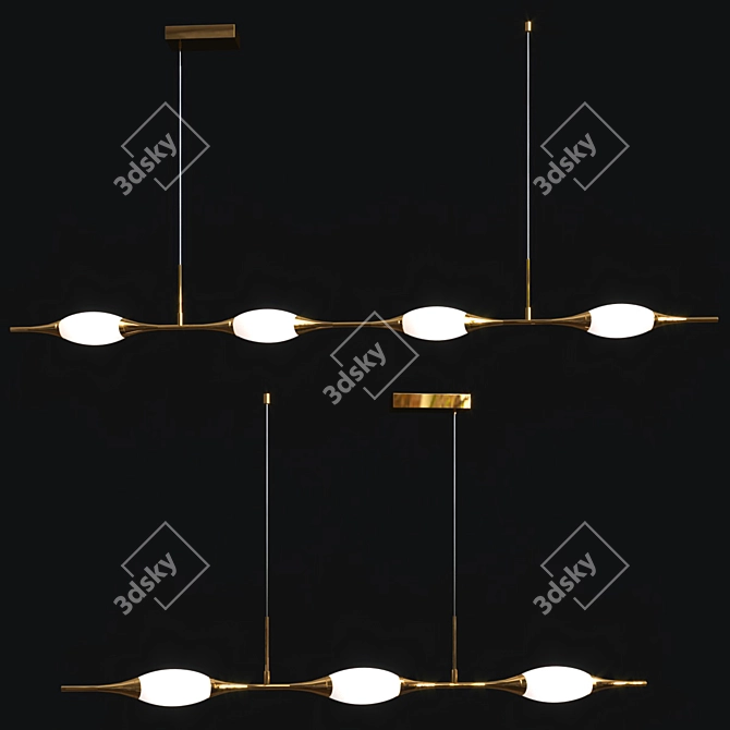 Modern FAME Long Design Lamps 3D model image 2