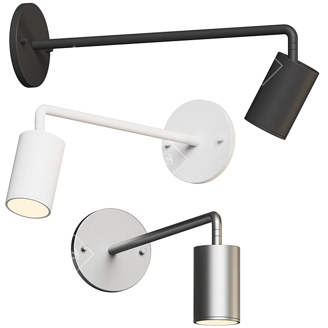 Barclay Adjustable Wall Sconce 3D model image 1