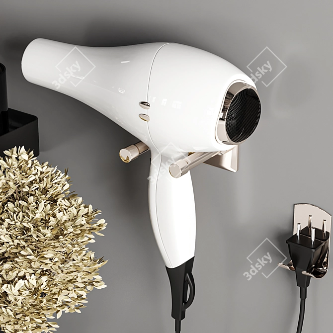 Modern Bathroom Accessories Set 3D model image 2