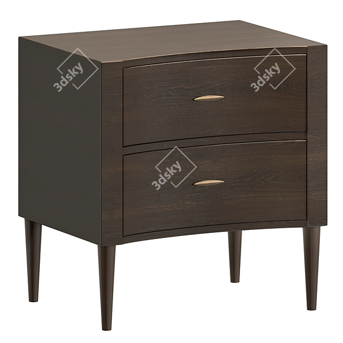 Sleek Percy Bedside Table 3D model image 1