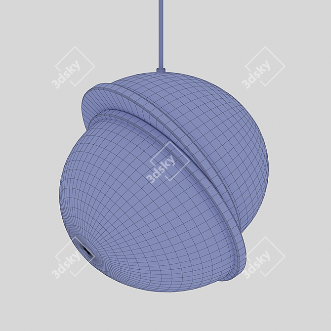 Elegant Metal Inset Chandelier 3D model image 2