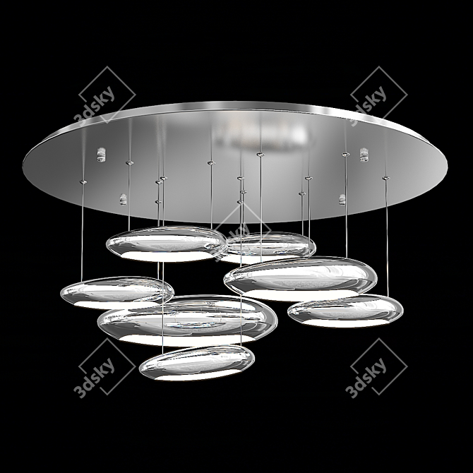 Innovative Hanging Artemide Mercury Chandelier 3D model image 1