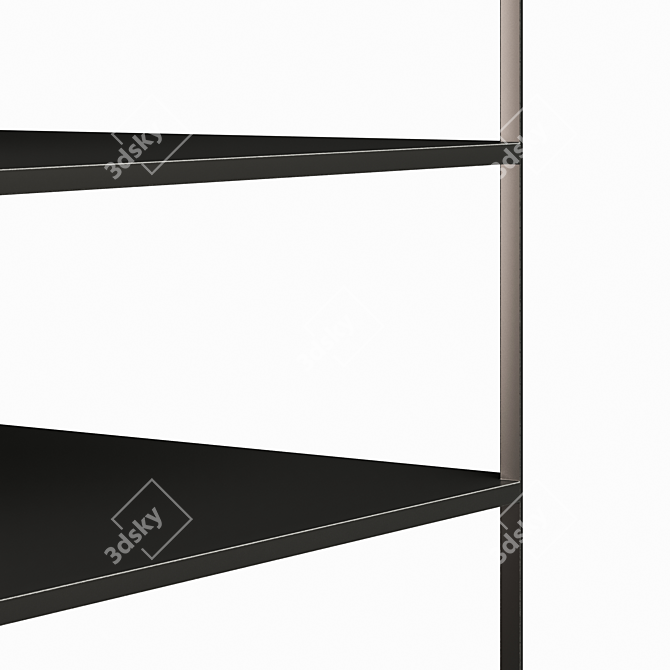 Industrial Steel Corner Wall Shelf 3D model image 3