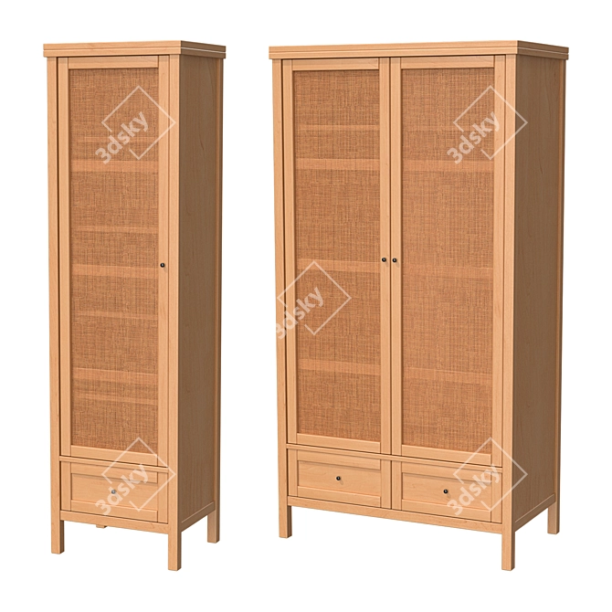 Modern Gabin Wardrobe Set 3D model image 2