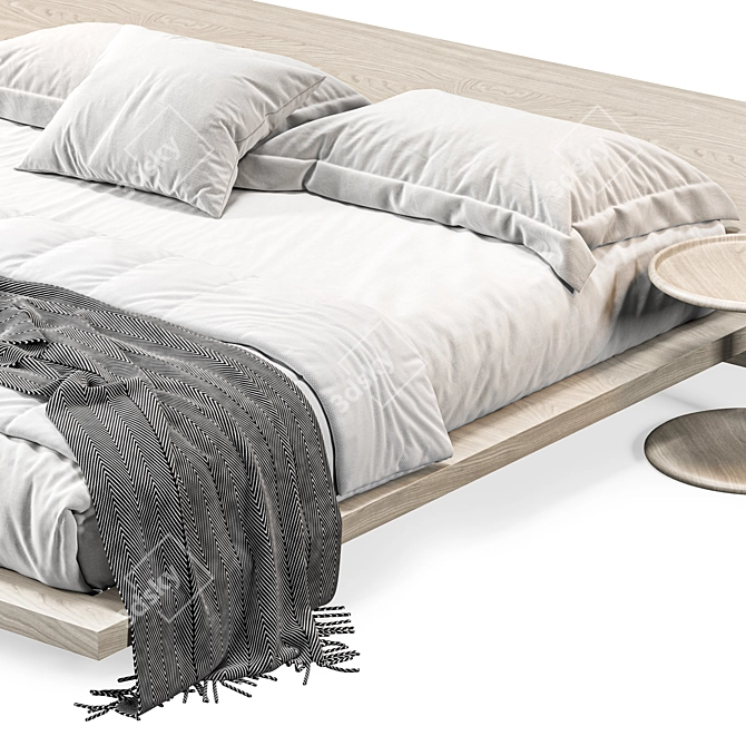 Scandinavian Modern Bed 3D Model 3D model image 3