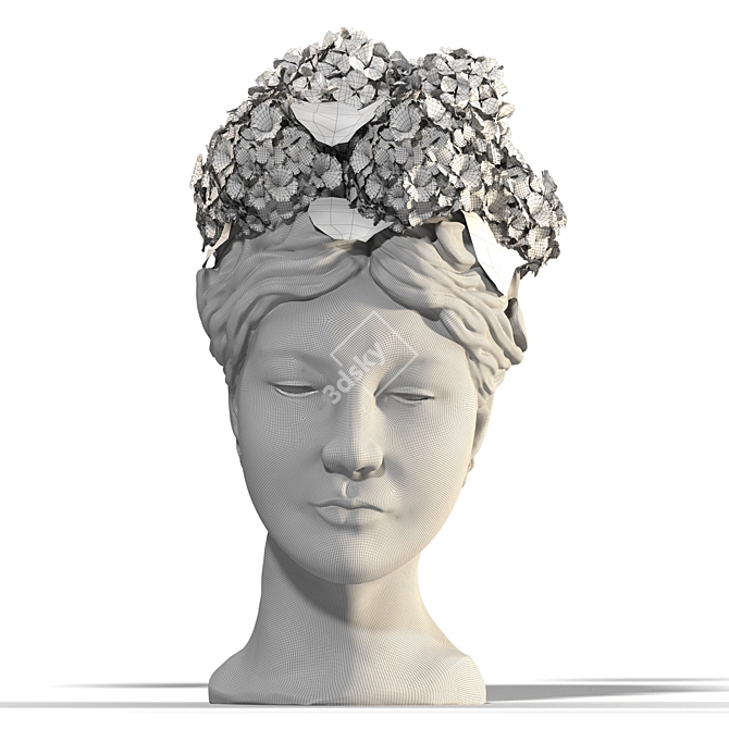 Russian Face Vase Decoration Sculpture 3D model image 3