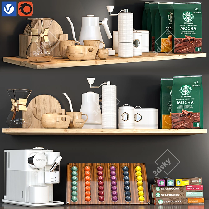 Precision Nespresso Kitchen Accessories 3D model image 1