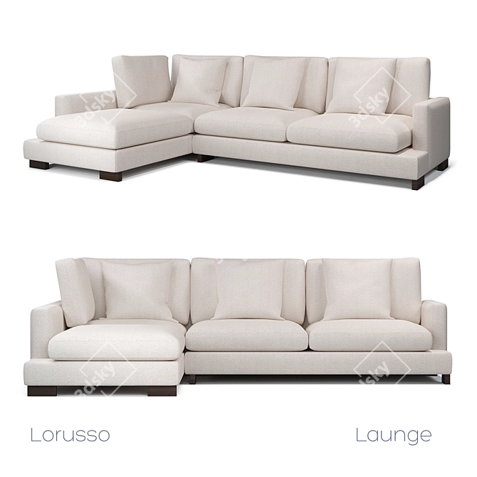 Lounging Elegance: Modular Comfort Sofa 3D model image 1