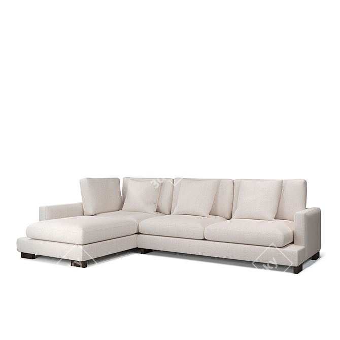 Lounging Elegance: Modular Comfort Sofa 3D model image 4