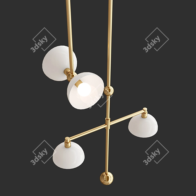 Sleek Trapeze Lighting Collection 3D model image 2