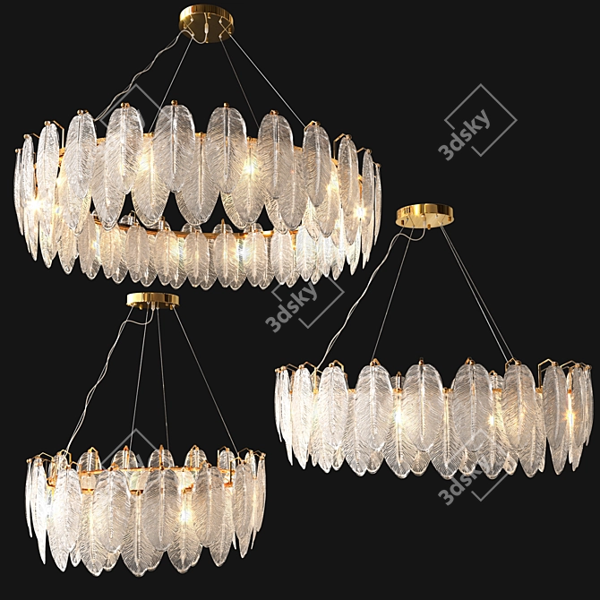 Ethereal Loreley Pendant Lamps 3D model image 1