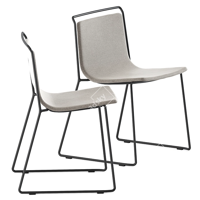 Outdoor Elegance Set: Alo Chair & Kolonaki Table 3D model image 4