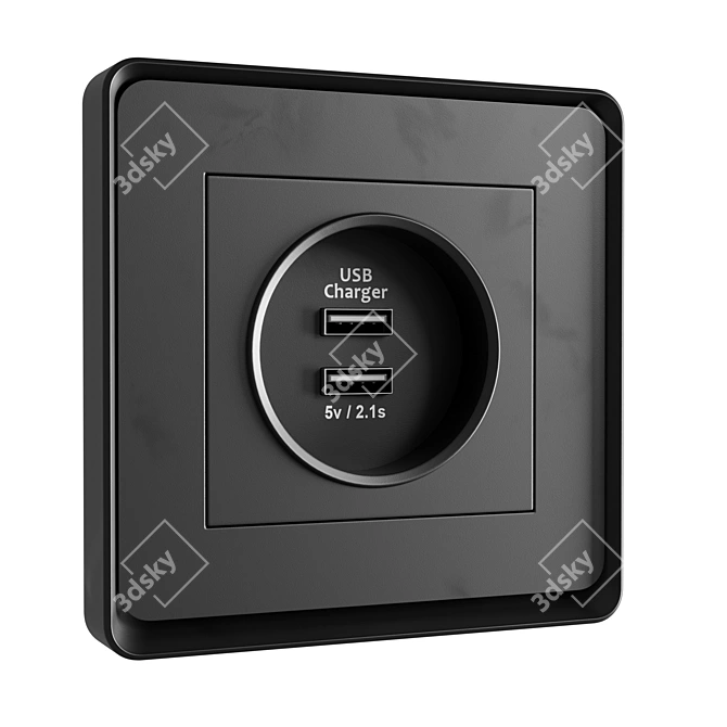 Smart ZigBee Wall Switch Set 3D model image 4