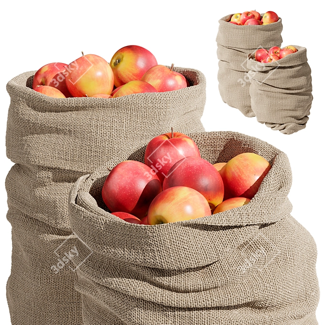 3D Apple Bag Scanner 8K 3D model image 1