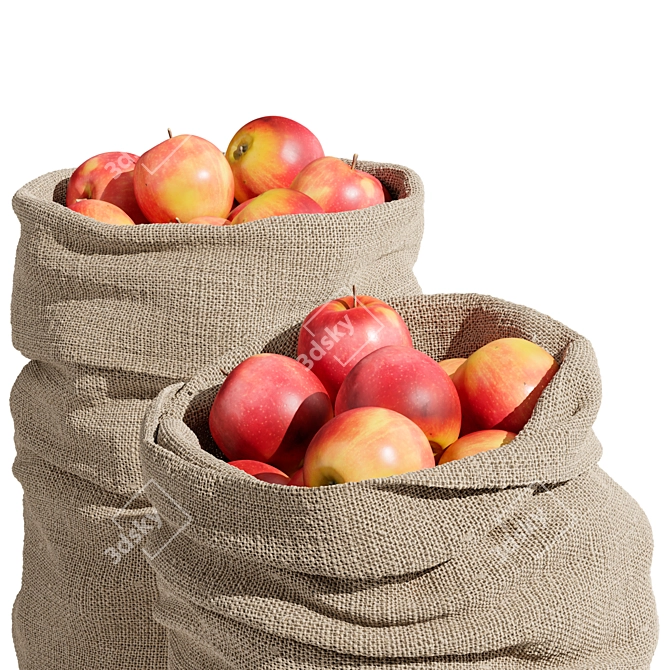 3D Apple Bag Scanner 8K 3D model image 3