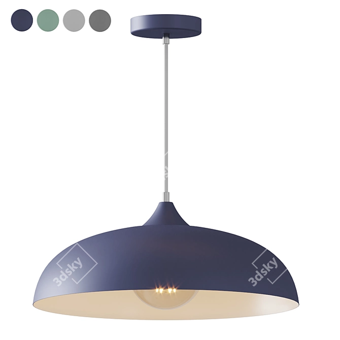 Kaelan Pendant Light Graphite 45cm 3D model image 1