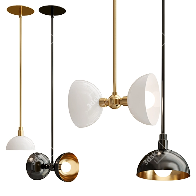 Modern Trapeze Pendant Lights 3D model image 1