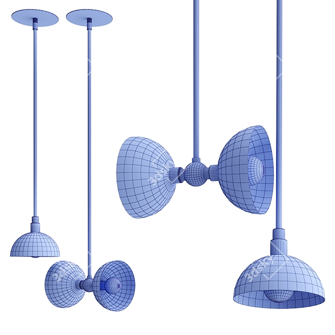 Modern Trapeze Pendant Lights 3D model image 2